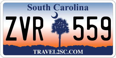 SC license plate ZVR559