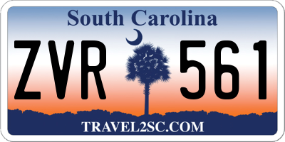 SC license plate ZVR561