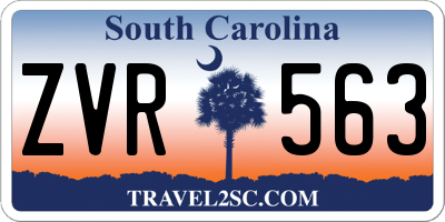 SC license plate ZVR563