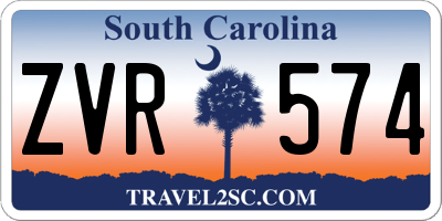 SC license plate ZVR574