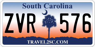 SC license plate ZVR576