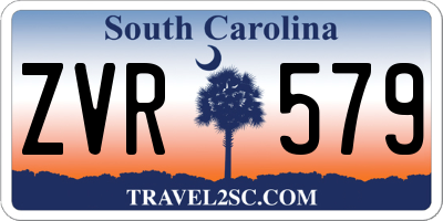 SC license plate ZVR579