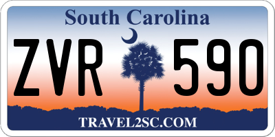 SC license plate ZVR590