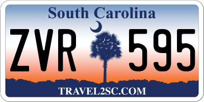 SC license plate ZVR595