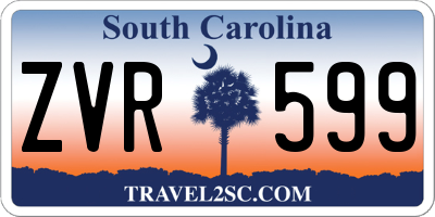 SC license plate ZVR599