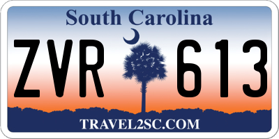 SC license plate ZVR613