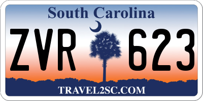 SC license plate ZVR623