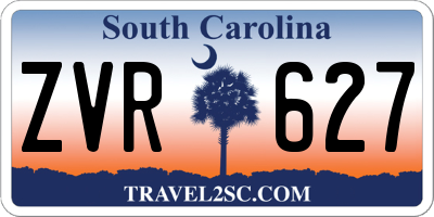 SC license plate ZVR627