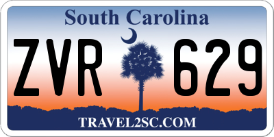 SC license plate ZVR629