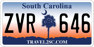 SC license plate ZVR646