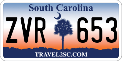 SC license plate ZVR653