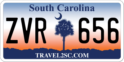 SC license plate ZVR656