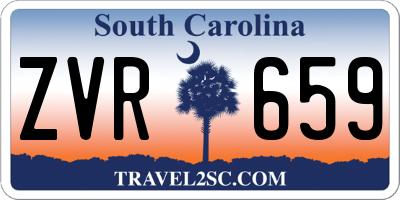 SC license plate ZVR659