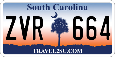 SC license plate ZVR664