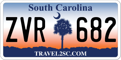 SC license plate ZVR682