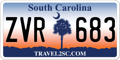 SC license plate ZVR683