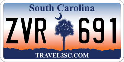 SC license plate ZVR691