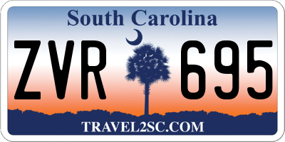 SC license plate ZVR695