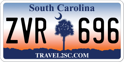 SC license plate ZVR696