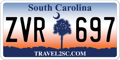 SC license plate ZVR697