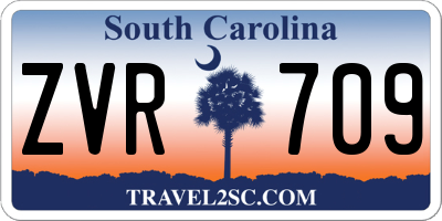 SC license plate ZVR709