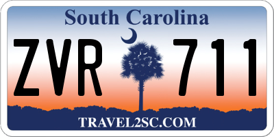 SC license plate ZVR711