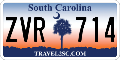SC license plate ZVR714