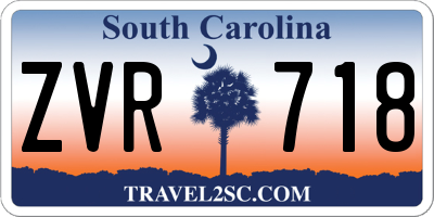 SC license plate ZVR718