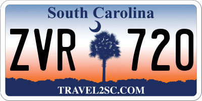 SC license plate ZVR720