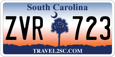 SC license plate ZVR723