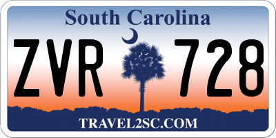 SC license plate ZVR728
