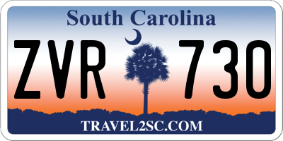 SC license plate ZVR730