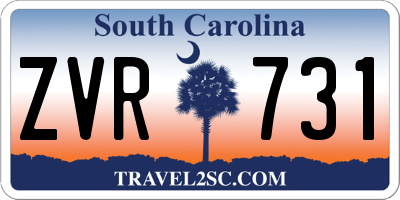 SC license plate ZVR731