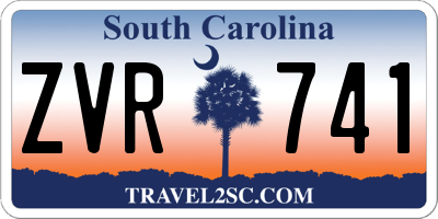 SC license plate ZVR741
