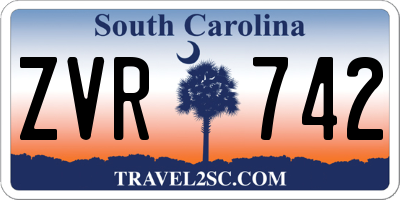SC license plate ZVR742