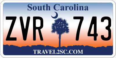 SC license plate ZVR743