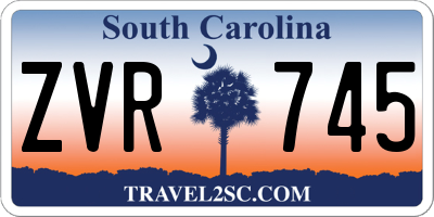 SC license plate ZVR745