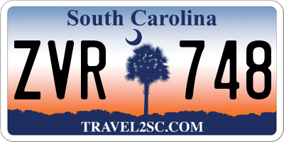 SC license plate ZVR748