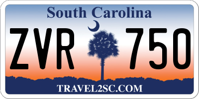 SC license plate ZVR750