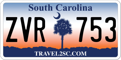 SC license plate ZVR753