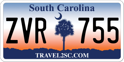 SC license plate ZVR755