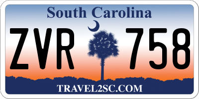 SC license plate ZVR758