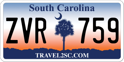 SC license plate ZVR759
