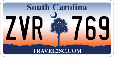 SC license plate ZVR769