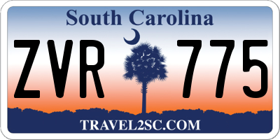 SC license plate ZVR775