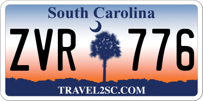 SC license plate ZVR776
