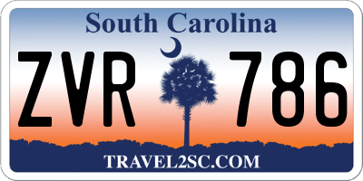 SC license plate ZVR786