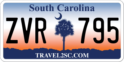 SC license plate ZVR795