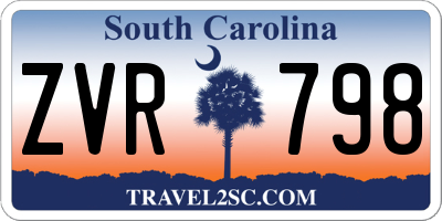 SC license plate ZVR798