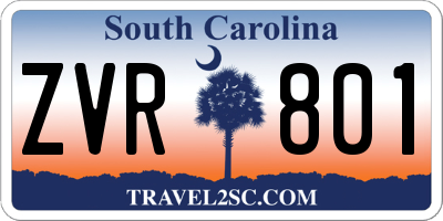 SC license plate ZVR801